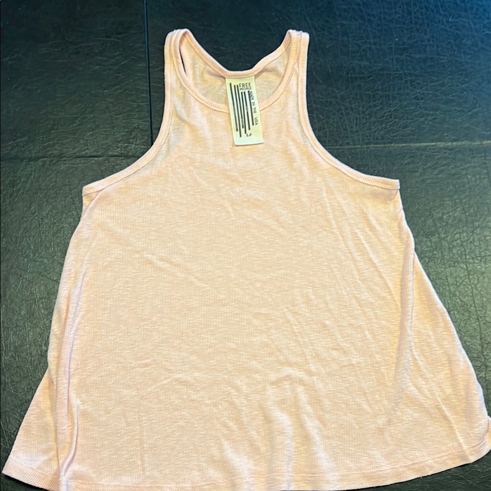 Free People Pink Sleeveless Relaxed Tank Top